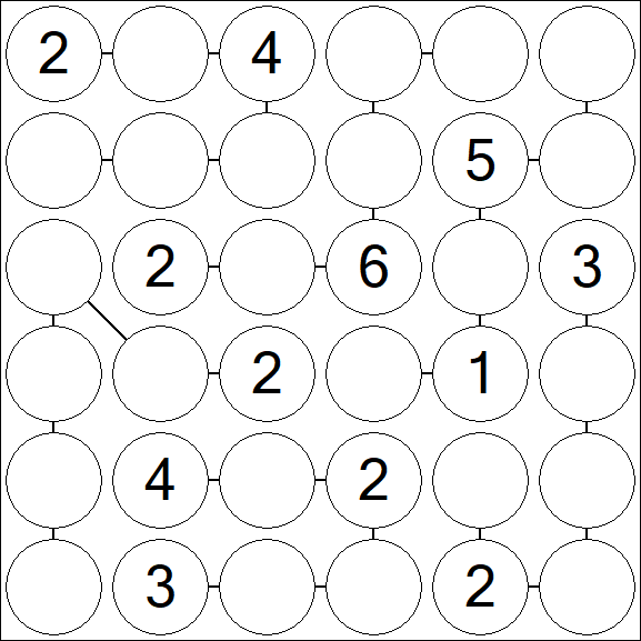 Chain Sudoku 6x6 - Medium