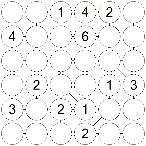 Chain Sudoku 6x6 - Medium