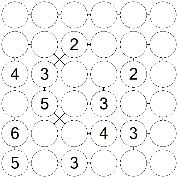 Chain Sudoku 6x6 - Medium
