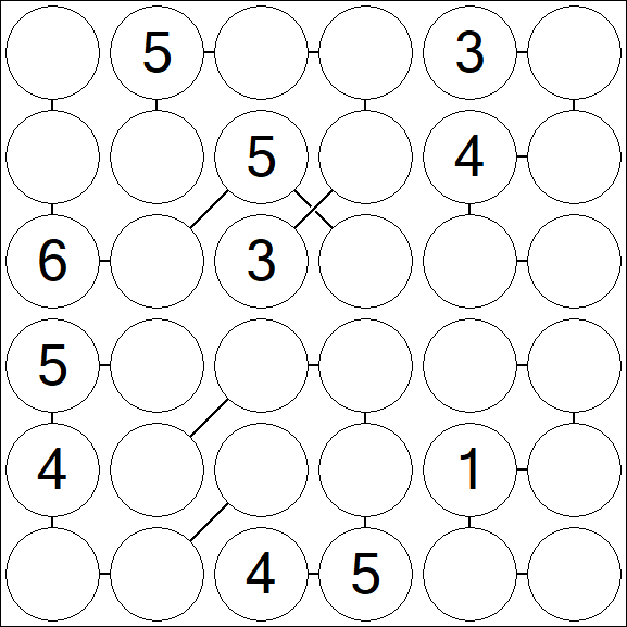 Chain Sudoku 6x6 - Medium