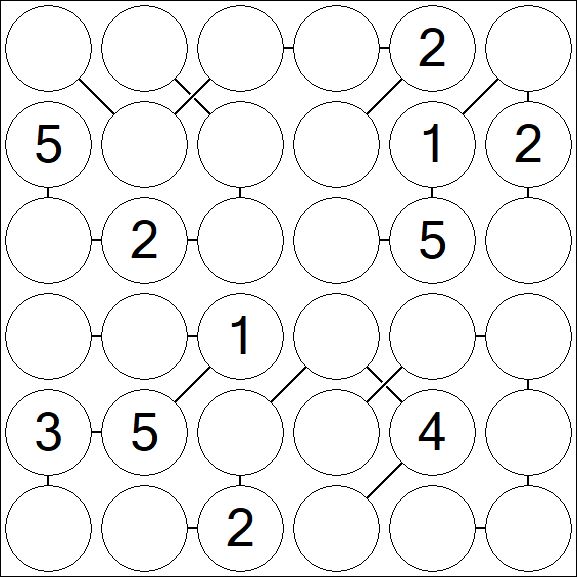 Chain Sudoku 6x6 - Médio