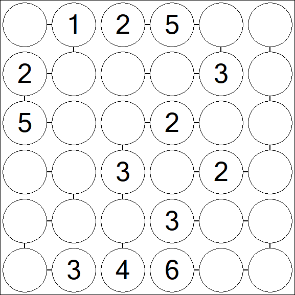 Chain Sudoku 6x6 - Medio