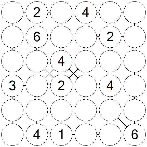 Chain Sudoku 6x6 - Moyen