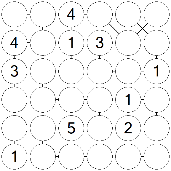 Chain Sudoku 6x6 - Moyen