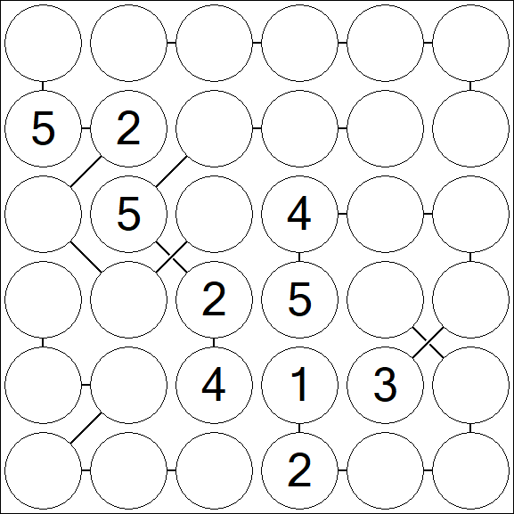 Chain Sudoku 6x6 - Moyen