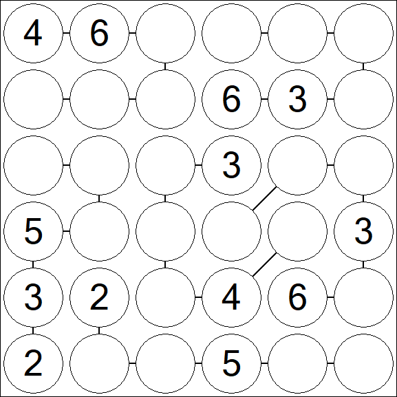 Chain Sudoku 6x6 - Moyen