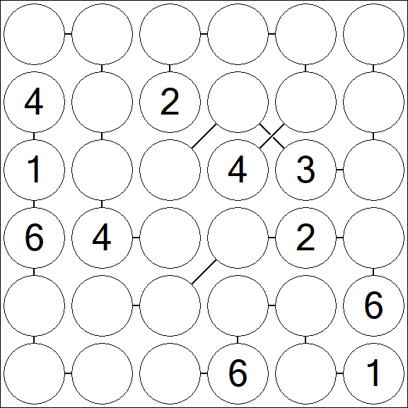 Chain Sudoku 6x6 - Moyen