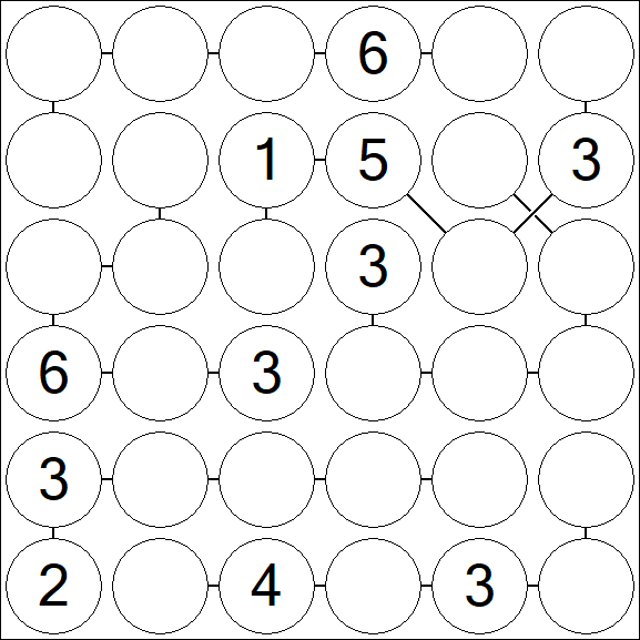 Chain Sudoku 6x6 - Moyen