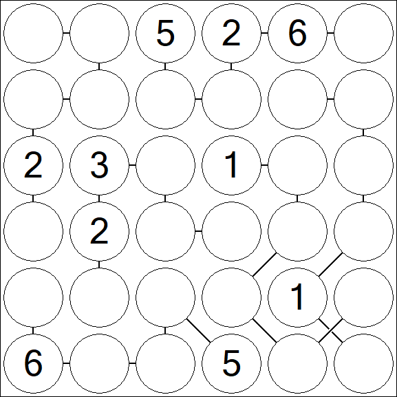 Chain Sudoku 6x6 - Moyen