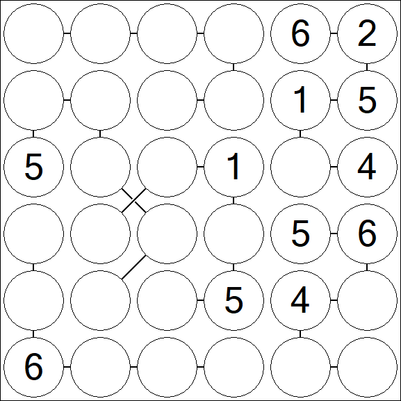 Chain Sudoku 6x6 - Moyen