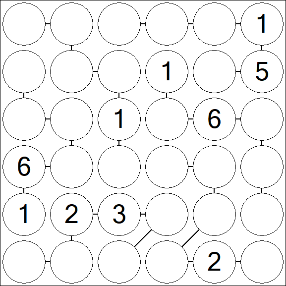 Chain Sudoku 6x6 - Moyen