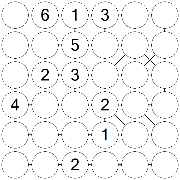 Chain Sudoku 6x6 - Moyen
