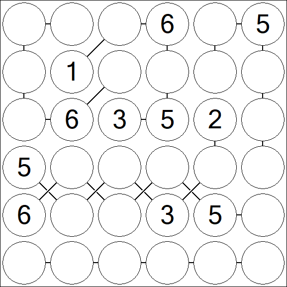 Chain Sudoku 6x6 - Medio