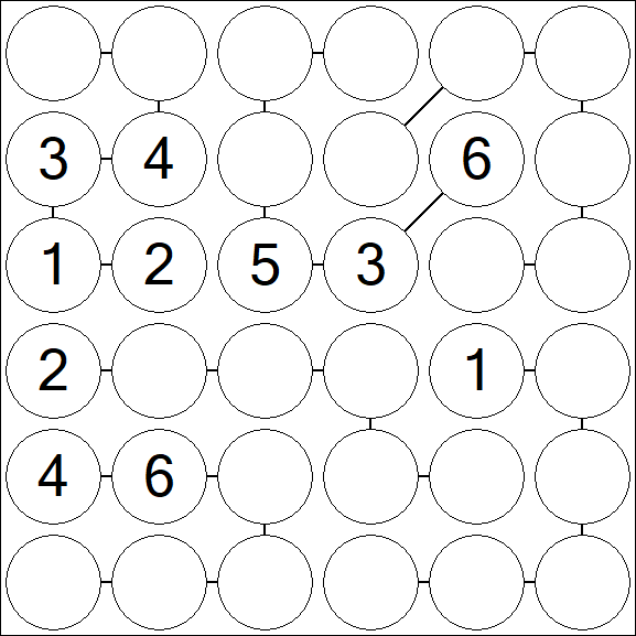 Chain Sudoku 6x6 - Moyen
