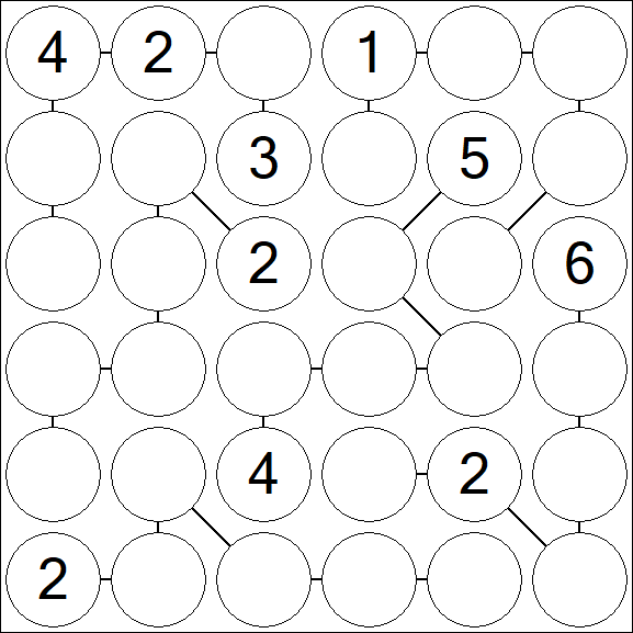 Chain Sudoku 6x6 - Moyen