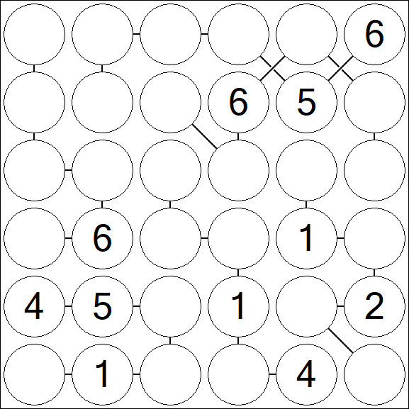 Chain Sudoku 6x6 - Medio