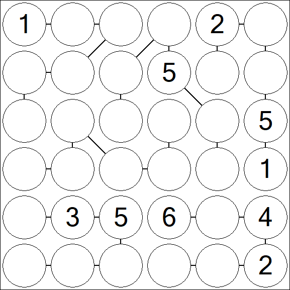 Chain Sudoku 6x6 - Moyen
