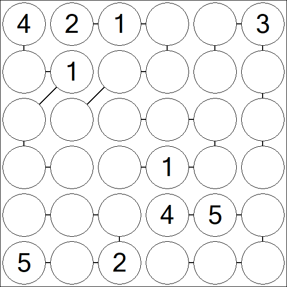 Chain Sudoku 6x6 - Médio