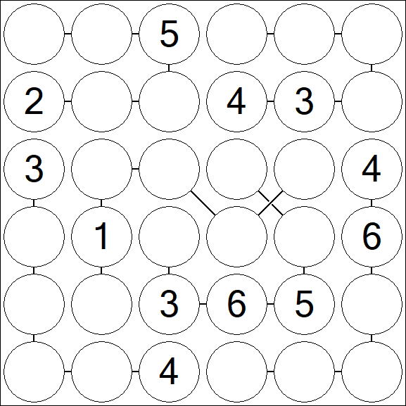 Chain Sudoku 6x6 - Medio