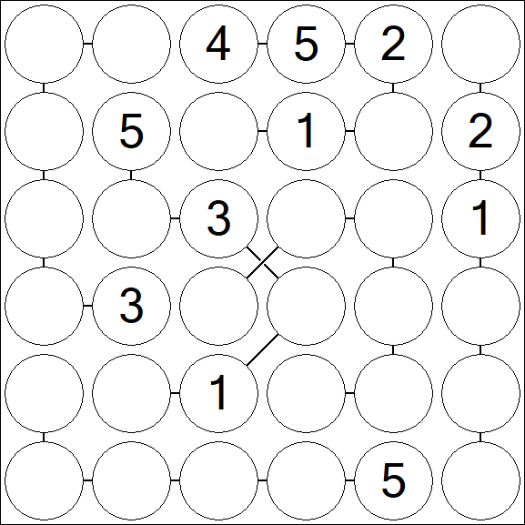 Chain Sudoku 6x6 - Medio