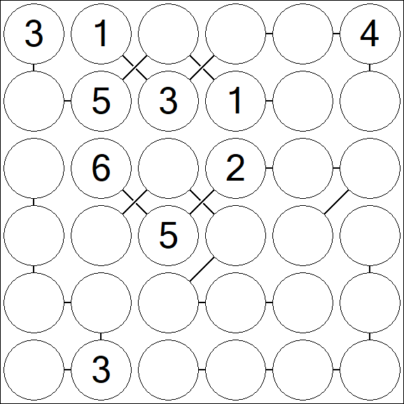 Chain Sudoku 6x6 - Medio