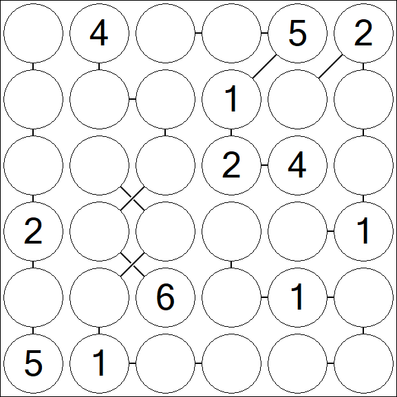 Chain Sudoku 6x6 - Médio
