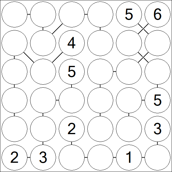 Chain Sudoku 6x6 - Moyen