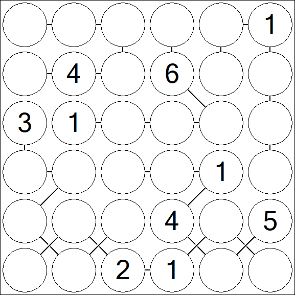 Chain Sudoku 6x6 - Medio