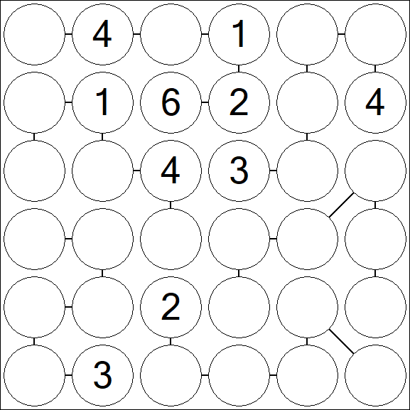 Chain Sudoku 6x6 - Médio
