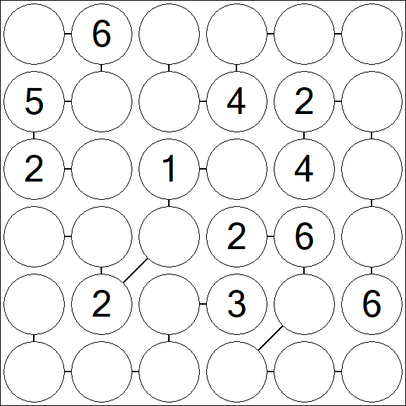 Chain Sudoku 6x6 - Médio