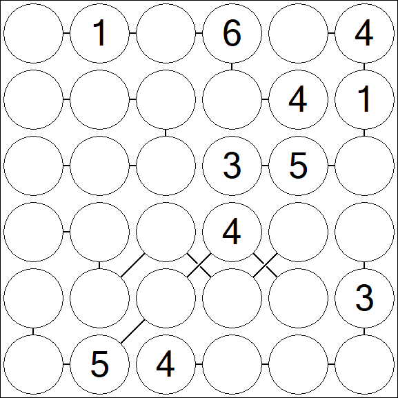 Chain Sudoku 6x6 - Médio