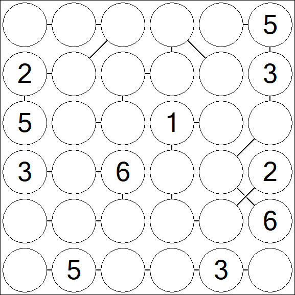 Chain Sudoku 6x6 - Moyen