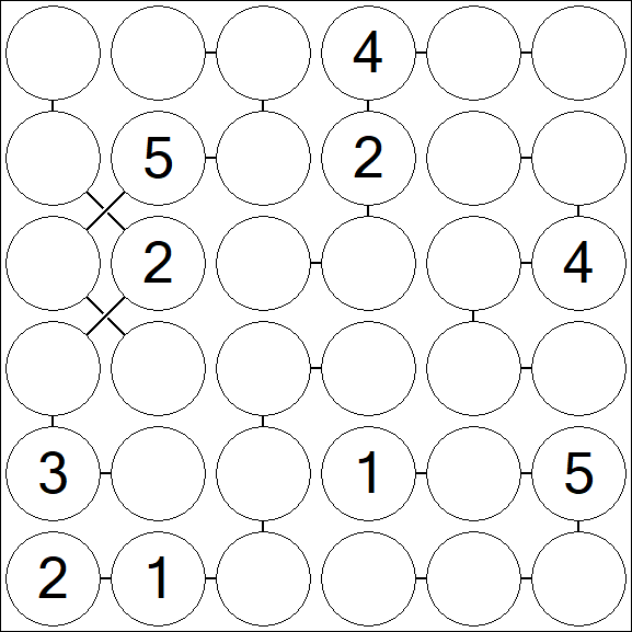 Chain Sudoku 6x6 - Moyen