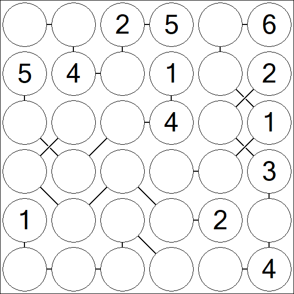 Chain Sudoku 6x6 - Médio