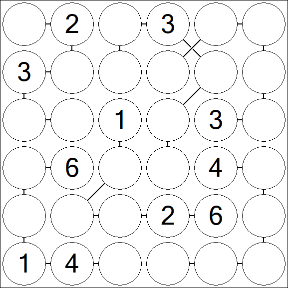 Chain Sudoku 6x6 - Médio