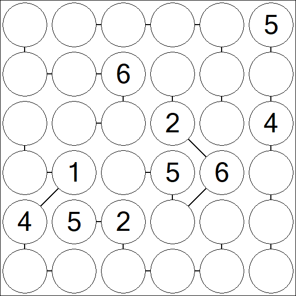 Chain Sudoku 6x6 - Médio