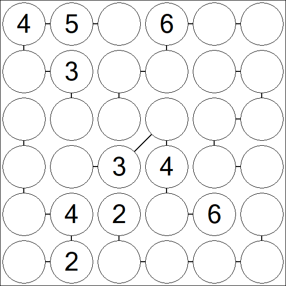 Chain Sudoku 6x6 - Medio
