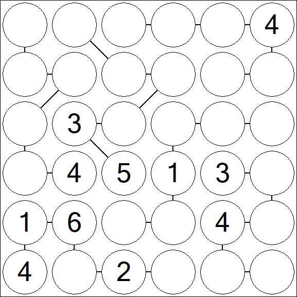 Chain Sudoku 6x6 - Mittel