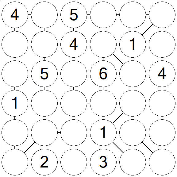 Chain Sudoku 6x6 - Moyen