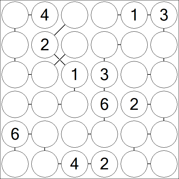 Chain Sudoku 6x6 - Medio