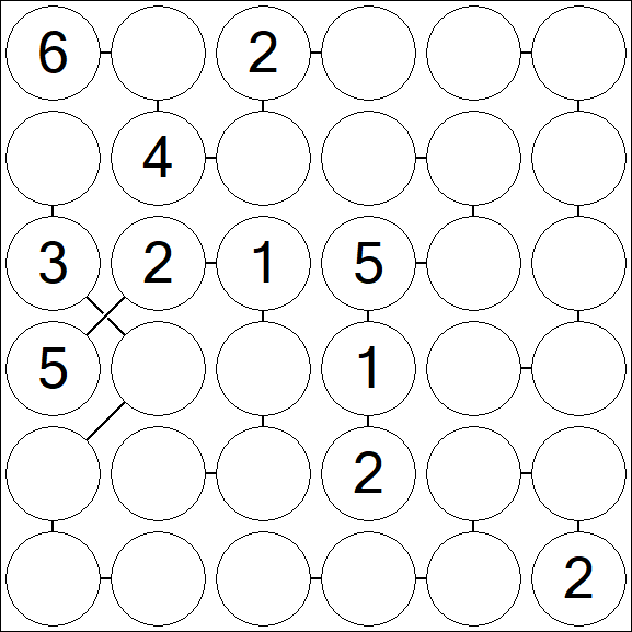Chain Sudoku 6x6 - Moyen