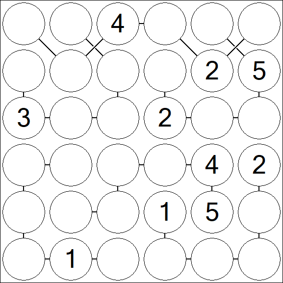 Chain Sudoku 6x6 - Medio
