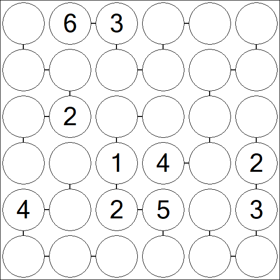Chain Sudoku 6x6 - Medio