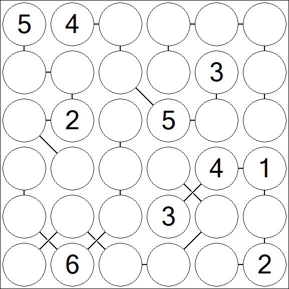 Chain Sudoku 6x6 - Medio