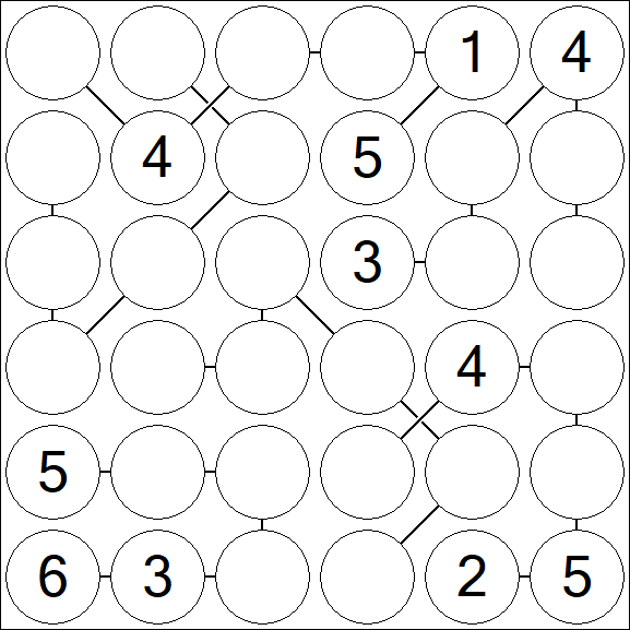 Chain Sudoku 6x6 - Medio