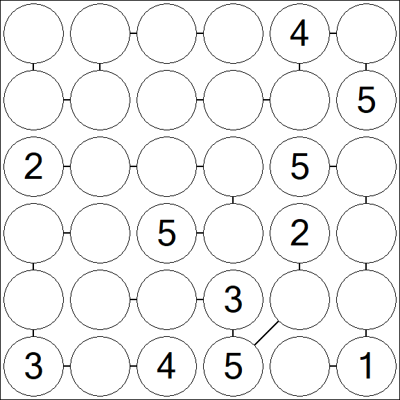 Chain Sudoku 6x6 - Medio