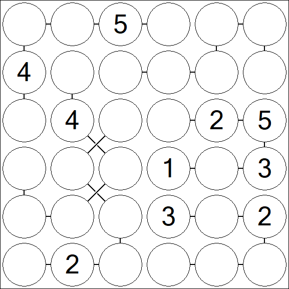 Chain Sudoku 6x6 - Medio