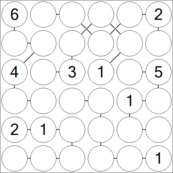Chain Sudoku 6x6 - Medio