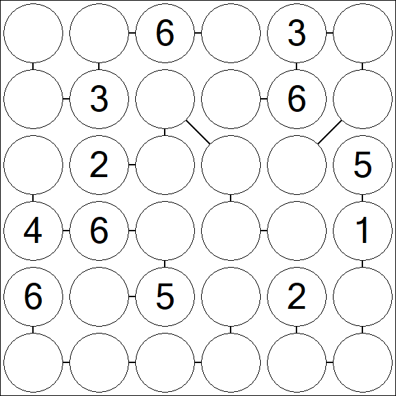 Chain Sudoku 6x6 - Moyen