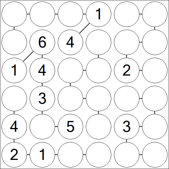 Chain Sudoku 6x6 - Moyen